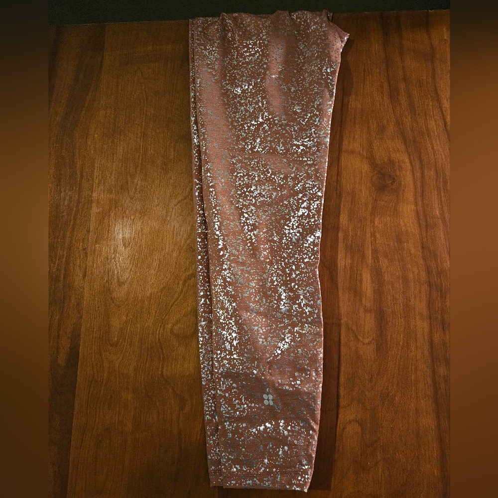 Sweaty Betty pink and silver leggings